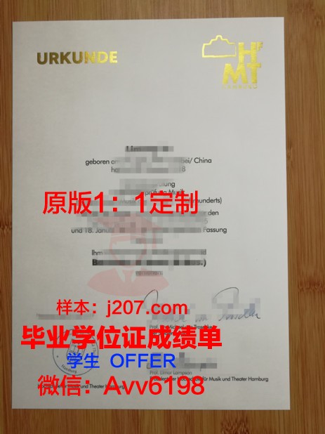 汉堡品牌应用技术大学毕业证成绩单：展现学子实力与荣耀的证书