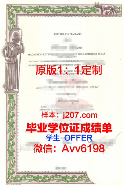 罗马艺术产业高等研究院证书成绩单(罗马艺术中心)