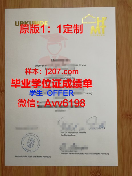 汉堡音乐与戏剧学院硕士毕业证书样本(汉堡音乐学院和汉堡音乐戏剧学院)