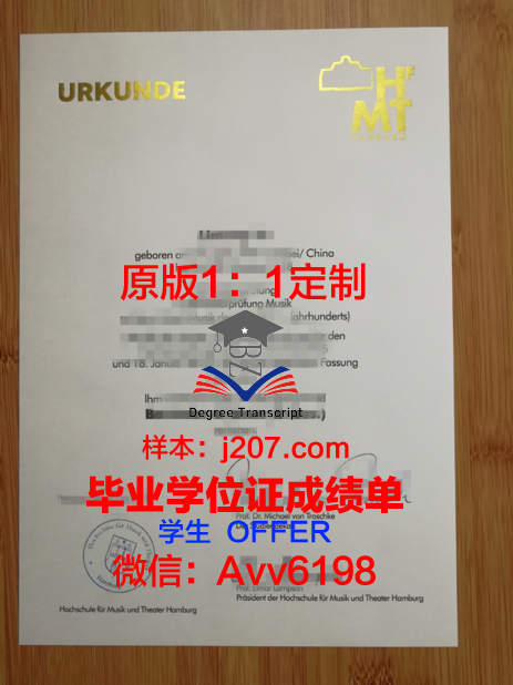 汉堡音乐与戏剧学院毕业证样本(德国汉堡音乐与戏剧学院)