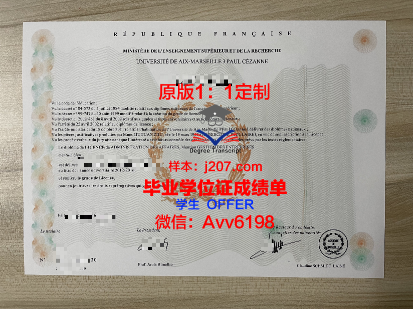 马赛国立高等建筑学院diploma证书(马赛大学llm)