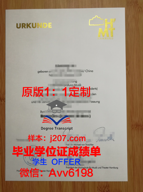 汉堡音乐与戏剧学院毕业证图片(汉堡音乐戏剧学院是名牌大学吗)