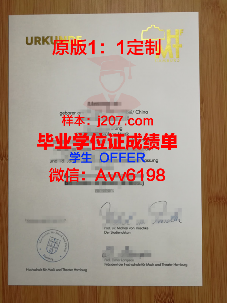 汉堡港口城市大学毕业证书原件(港城大毕业证明)