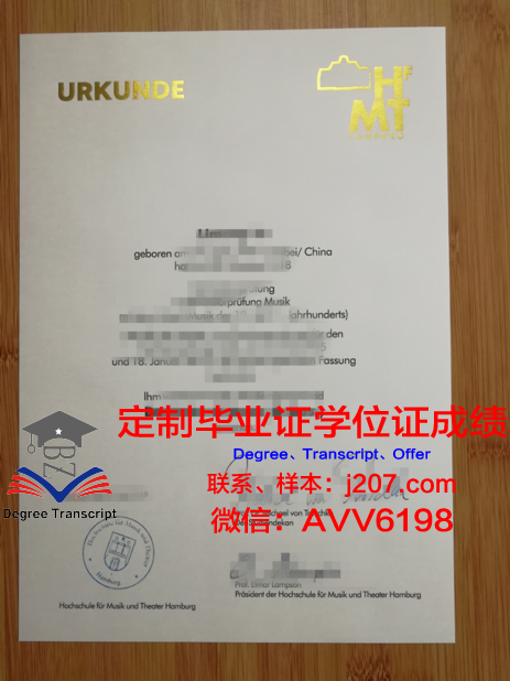 汉堡造型艺术学院学位证书(汉堡时装设计学院)