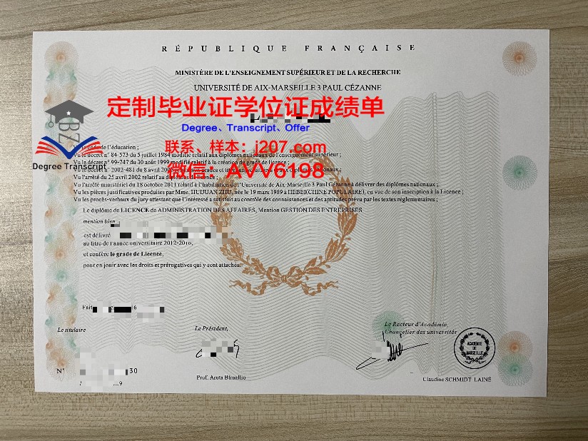 马赛大学硕士毕业证书样本(马赛大学怎么样)