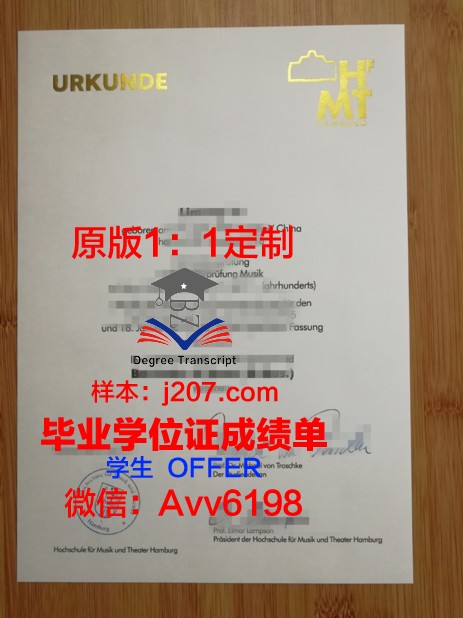 汉堡造型艺术学院学位证书(汉堡时装设计学院)