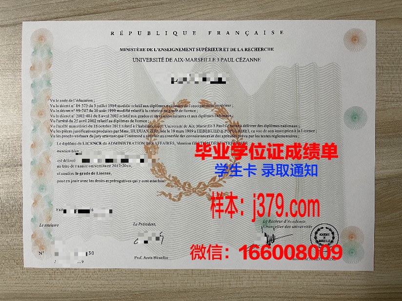 马赛中央理工学院硕士毕业证(法国马赛中央理工大学世界排名)