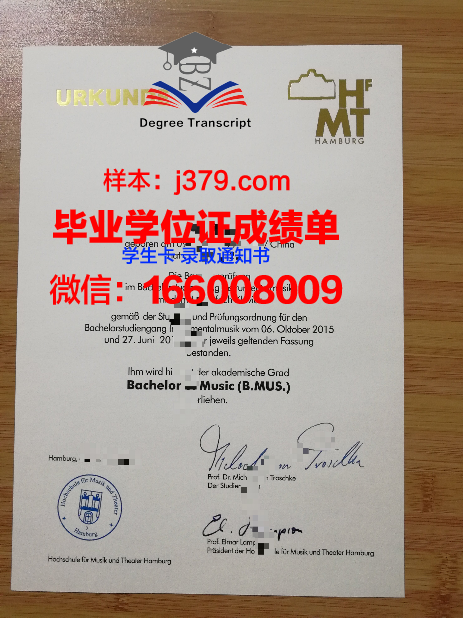 汉堡大学毕业证书模板(汉堡大学怎么样)