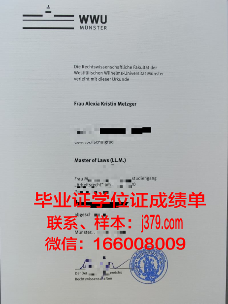 明斯特大学diploma证书(明斯特大学申请)
