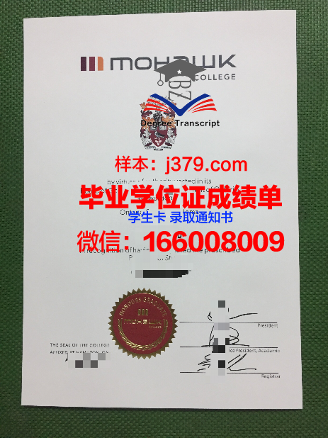 莫霍克应用艺术与技术学院毕业证书模板(莫霍克科技)