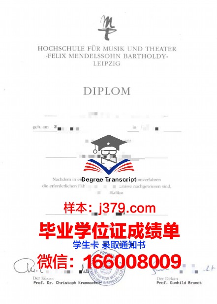 莱比锡音乐和戏剧学院毕业文凭