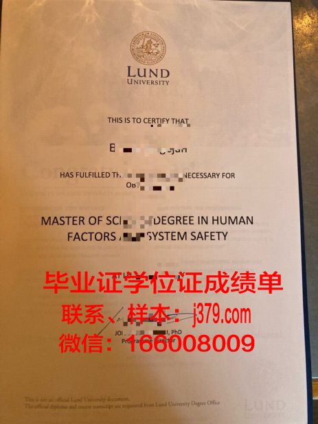隆德大学毕业证图片样本(隆德大学本科申请条件)