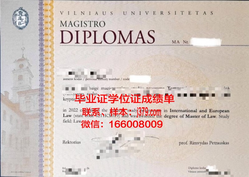 维尔纽斯师范大学毕业证是什么样子(维尔纽斯市)