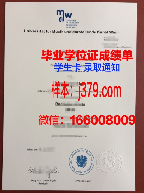维也纳应用艺术大学毕业证壳子(维也纳大学毕业证书)