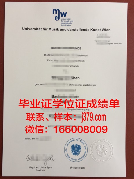 维也纳工业大学毕业证图片(维也纳工业大学毕业证图片样本)