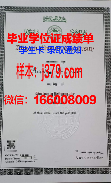 阿里格尔穆斯林大学毕业证成绩单
