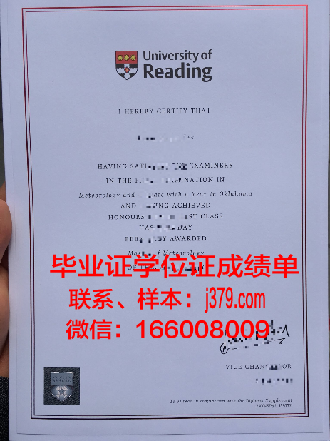 雷丁大学毕业证学位文凭学历Diploma