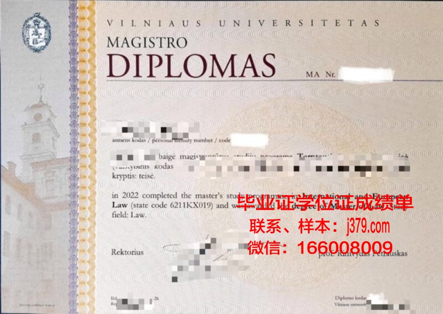 维尔纽斯艺术学院毕业证书模板(维尔纽斯大学图书馆)