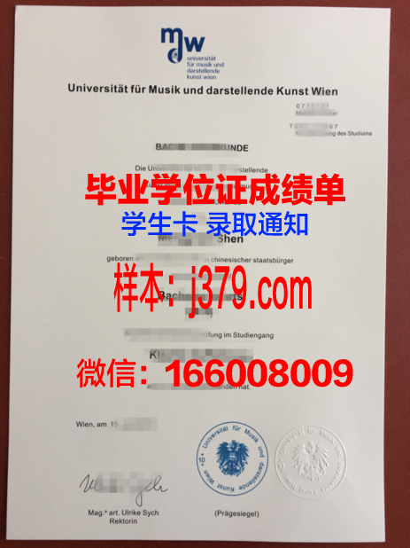 维也纳技术大学毕业证书图片模板(维也纳大学本科读几年)