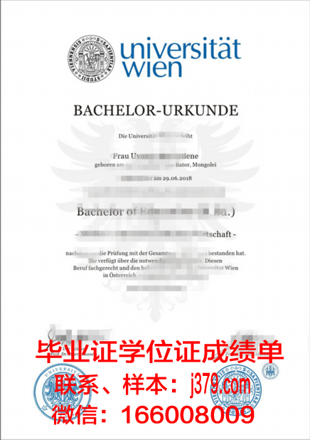 维也纳大学毕业证书模板(维也纳大学毕业证书模板图片)