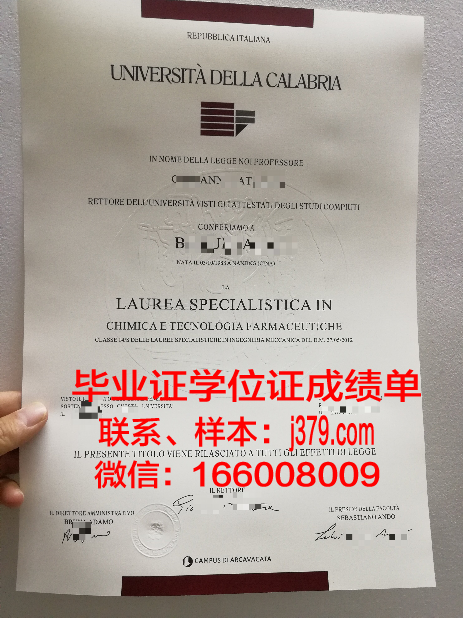 雷焦卡拉布里亚大学毕业证高清图(意大利雷焦卡拉布里亚)