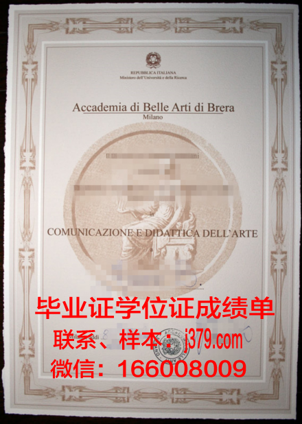 雷焦卡拉布里亚美术学院毕业证(布雷拉美术学院排名)