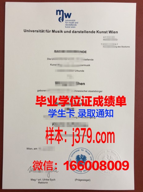 维也纳技术大学毕业证书图片模板(维也纳大学本科读几年)