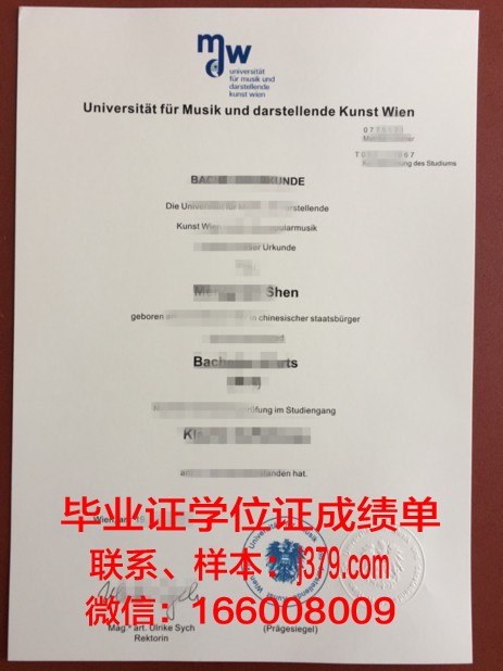 维也纳应用艺术大学毕业证模板(维也纳应用艺术大学官网)