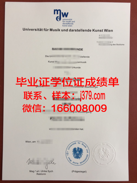 维也纳应用艺术大学毕业证壳子(维也纳大学毕业证书)